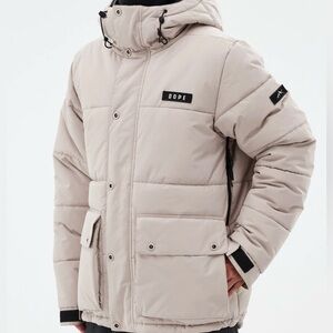DOPE Men's Light Sand Puffer Jacket Heavy Insulated